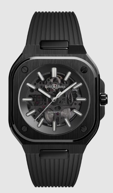 Review Bell and Ross BR 05 Replica Watch BR 05 SKELETON BLACK CERAMIC BR05A-BL-SK-CE/SRB